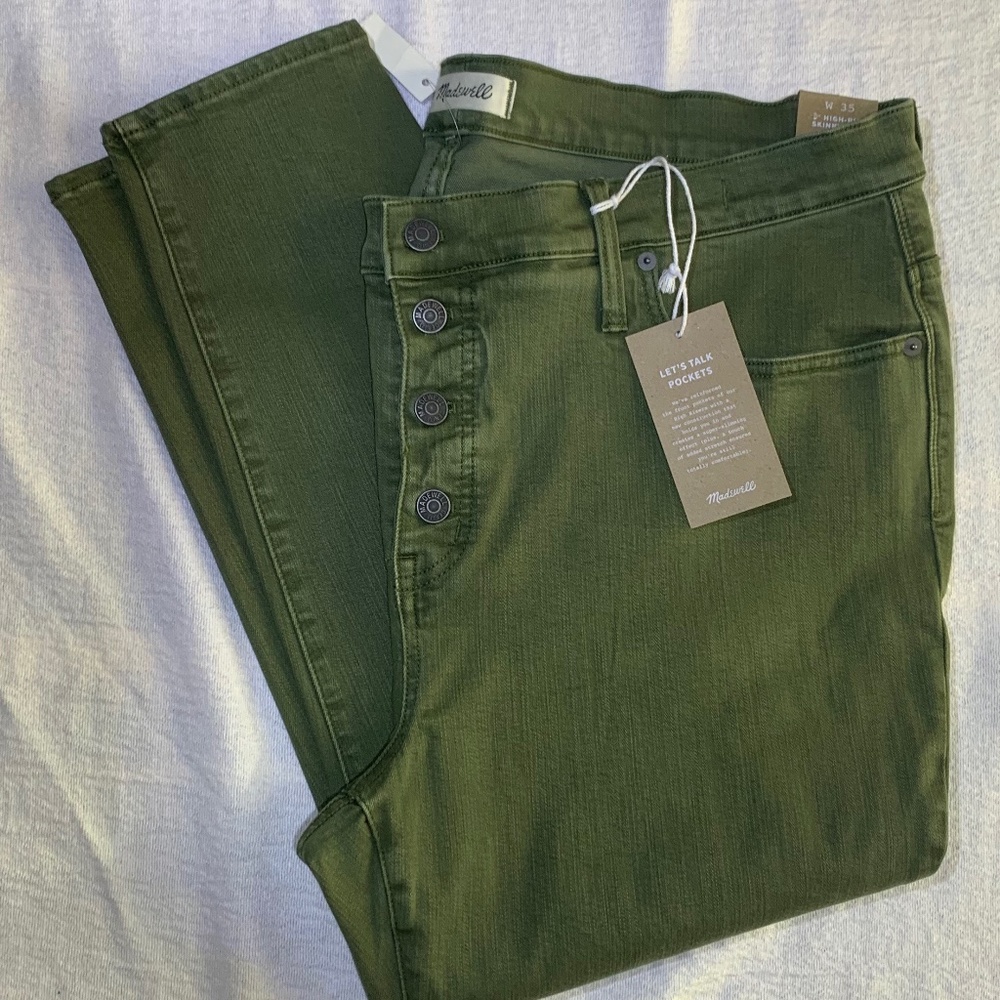 NWT Madewell High Rise Skinny Crop Petite Size 35